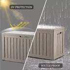 Baule da esterni Premium da 276 litri, in resina, con serratura, impermeabile, resistente ai raggi UV, per cuscini, attrezzi da giardino, accessori per piscina