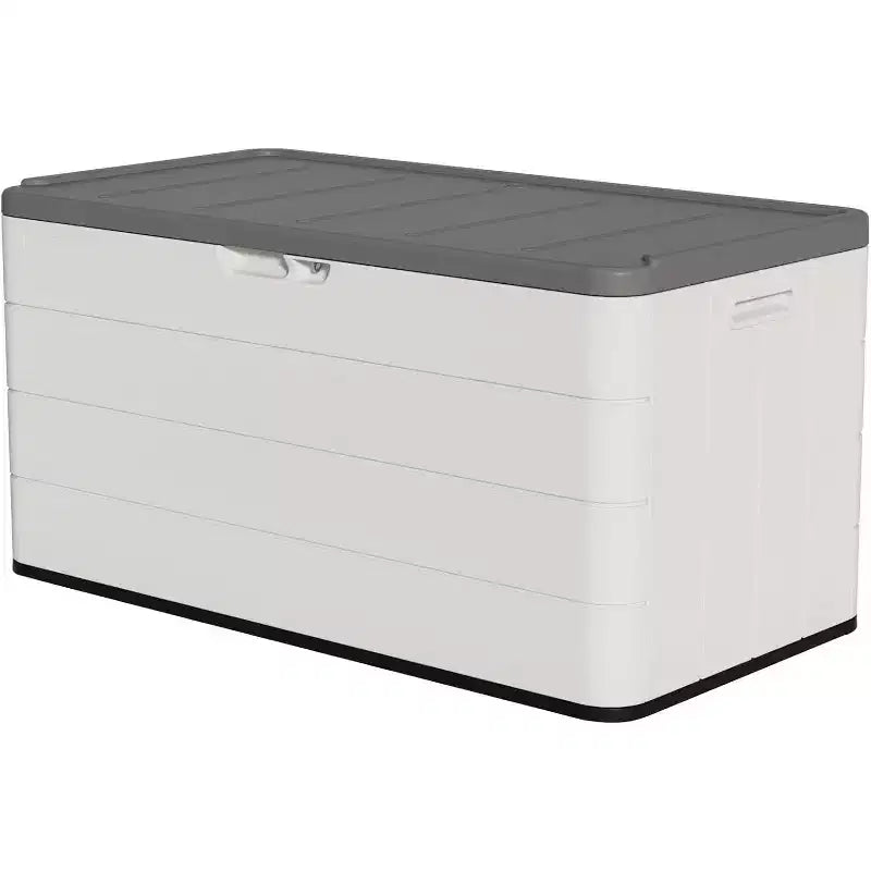 Baule da esterni Premium da 276 litri, in resina, con serratura, impermeabile, resistente ai raggi UV, per cuscini, attrezzi da giardino, accessori per piscina