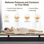 Materasso Matrimoniale 14 Pollici, Materasso in Memory Foam, Materasso Ibrido Rinfrescante con Gel, Letto in Scatola a Media Fermezza per Alleviare la Pressione e Isolare il Movimento