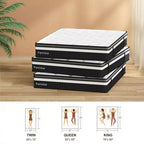 Materasso Matrimoniale 14 Pollici, Materasso in Memory Foam, Materasso Ibrido Rinfrescante con Gel, Letto in Scatola a Media Fermezza per Alleviare la Pressione e Isolare il Movimento