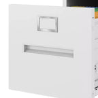 Armadietto portadocumenti verticale stretto in metallo bianco a 3 cassetti da 40H con serratura, schedario in acciaio per l'ufficio domestico, adatto per A4/Legal/Letter (montaggio richiesto)