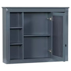 Mobile a specchio 35 x 28 con 6 ripiani aperti, mobiletto da bagno a parete (senza mobiletto lavabo)