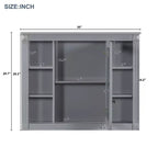 Mobile a specchio 35 x 28 con 6 ripiani aperti, mobiletto da bagno a parete (senza mobiletto lavabo)