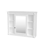 Mobile a specchio 35 x 28 con 6 ripiani aperti, mobiletto da bagno a parete (senza mobiletto lavabo)