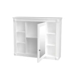 Mobile a specchio 35 x 28 con 6 ripiani aperti, mobiletto da bagno a parete (senza mobiletto lavabo)