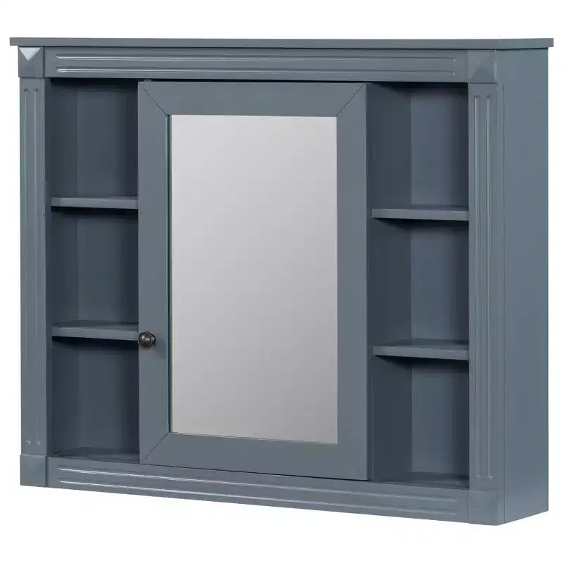 Mobile a specchio 35 x 28 con 6 ripiani aperti, mobiletto da bagno a parete (senza mobiletto lavabo)