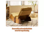 Poltrona reclinabile con base in legno Glider Lounge Rocking Chair con rivestimento in velluto a coste, versatile poltrona da lettura per soggiorno, camera da letto