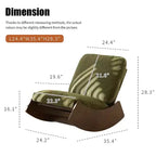Poltrona reclinabile con base in legno Glider Lounge Rocking Chair con rivestimento in velluto a coste, versatile poltrona da lettura per soggiorno, camera da letto