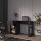Scrivania per Computer da 120 cm, Scrivania da Studio con Cassetto, Vano a Giorno, Scrivania Moderna con Due Ripiani, Scrivania per Ufficio Domestico, Studio, Piccoli Spazi