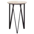 Reni Marble Side Table - ACC3753 - Marble/Black - Safavieh