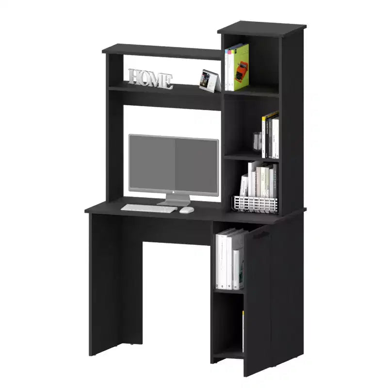 Scaffale a cubo a 4 livelli da 71", con 3 ante, organizer in truciolato di noce (10 cubi a scaffale aperto per soggiorno e ufficio)