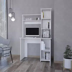 Scaffale a cubo a 4 livelli da 71", con 3 ante, organizer in truciolato di noce (10 cubi a scaffale aperto per soggiorno e ufficio)