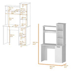 Scaffale a cubo a 4 livelli da 71", con 3 ante, organizer in truciolato di noce (10 cubi a scaffale aperto per soggiorno e ufficio)
