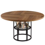 Consolle Lunga 160 cm, Tavolo da Ingresso Stile Rustico con 2 Cassetti e Gambe a X per Ingresso, Corridoio, Soggiorno, Marrone Caldo