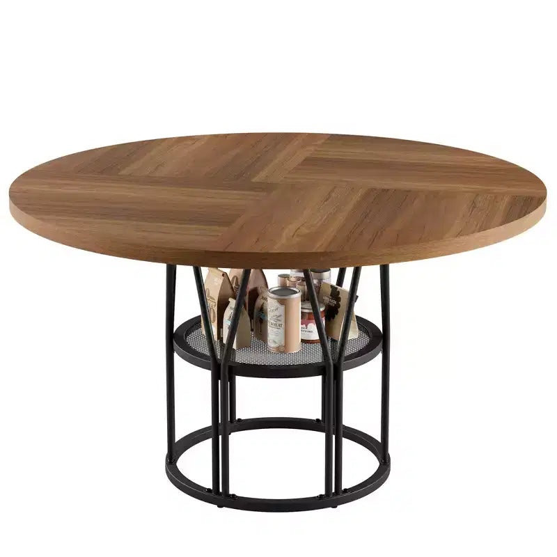 Consolle Lunga 160 cm, Tavolo da Ingresso Stile Rustico con 2 Cassetti e Gambe a X per Ingresso, Corridoio, Soggiorno, Marrone Caldo