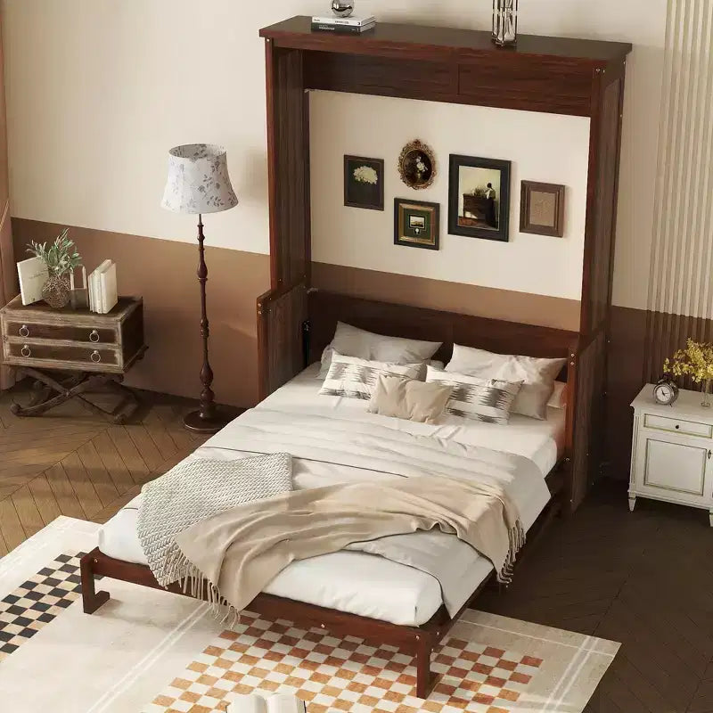 Struttura letto a scomparsa Queen Wood, Letto a scomparsa salvaspazio