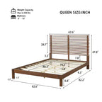 Moderni Set Camera da Letto in Legno da 3 Pezzi con Testiera e 2 Comodini