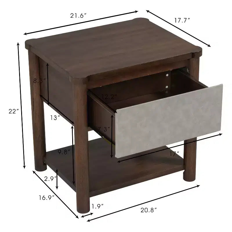 Moderni Set Camera da Letto in Legno da 3 Pezzi con Testiera e 2 Comodini