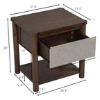 Moderni Set Camera da Letto in Legno da 3 Pezzi con Testiera e 2 Comodini