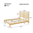 Moderni Set Camera da Letto in Legno da 3 Pezzi con Testiera e 2 Comodini