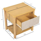 Moderni Set Camera da Letto in Legno da 3 Pezzi con Testiera e 2 Comodini
