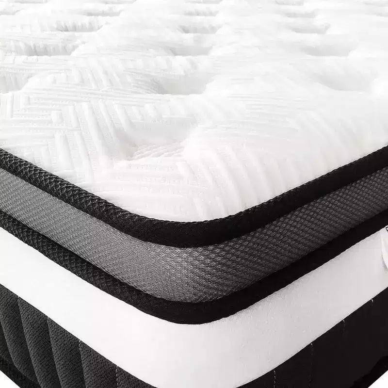 Materasso in Offerta, Materasso Ibrido Queen da 14 Pollici in Scatola con Memory Foam in Gel, Supporto a Molle Insacchettate a Zone, Sonno Rinfrescante, Sensazione Media