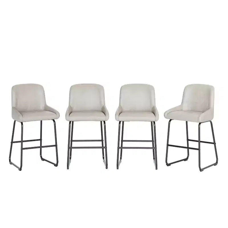 Set di sgabelli da bar ad altezza bancone, sgabelli da bar in pelle PU con schienale e poggiapiedi, sedie da bar moderne senza braccioli per isola cucina e bar di casa
