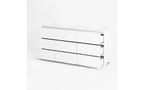 Cassettiera a 9 cassetti con design senza maniglie, cassettiera moderna in legno bianco opaco per camera da letto, cassettiera per soggiorno