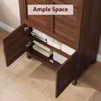 Armadio a 4 ante in legno da 183 cm con bastone appendiabiti e 18 ripiani regolabili per camera da letto, armadio per vestiti, per un guardaroba organizzato