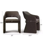 Sedie da pranzo moderne imbottite set da 2, sedie da sala da pranzo completamente imbottite con schienale curvo e bracciolo integrato, sedie d'accento