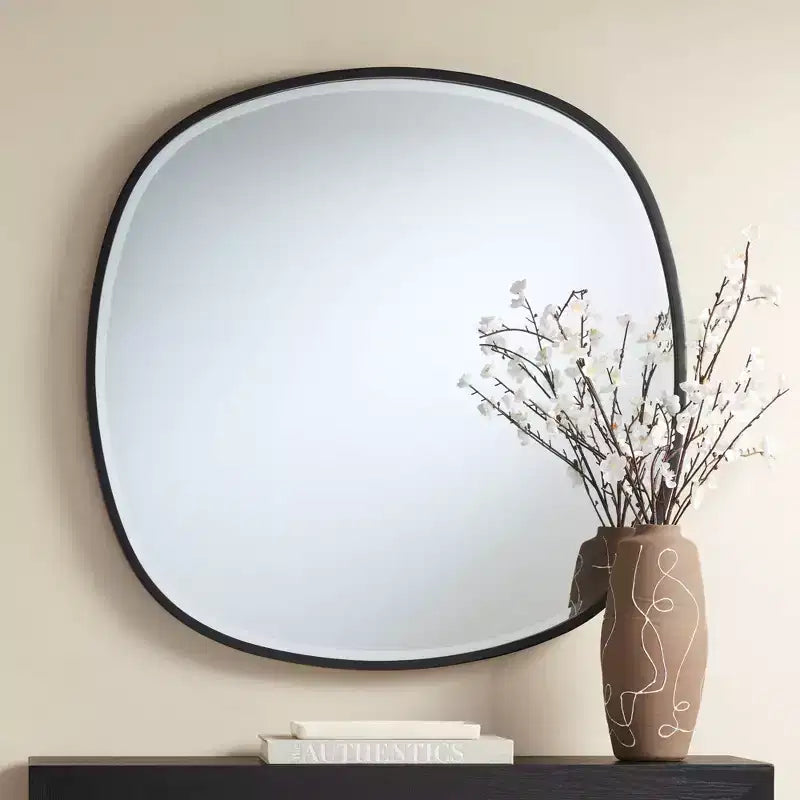Specchi da parete rotondi neri 34 - Set di 2