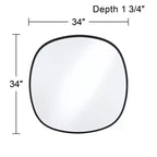 Specchi da parete rotondi neri 34 - Set di 2