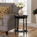 HomeStock Oval Wood Table Top End Table 1 -piece