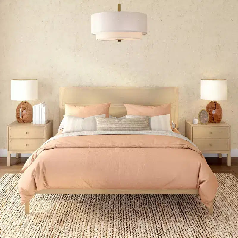 Letto matrimoniale in rattan