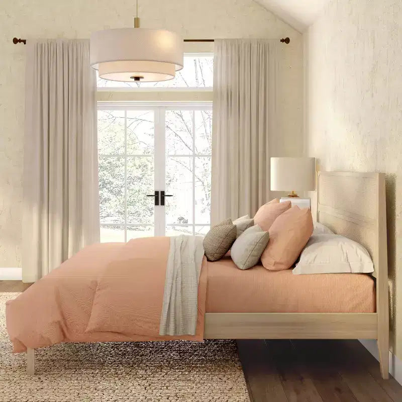 Letto matrimoniale in rattan