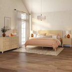 Letto matrimoniale in rattan