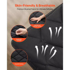 Materassino Tatami Giapponese, Materasso Tatami Pieghevole Queen Size, Materasso Futon con Borsa per il Trasporto, Materassino da Pavimento a 9 Strati, 203 x 152 x 8.9 cm, Nero