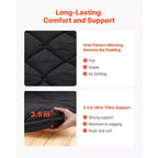 Materassino Tatami Giapponese, Materasso Tatami Pieghevole Queen Size, Materasso Futon con Borsa per il Trasporto, Materassino da Pavimento a 9 Strati, 203 x 152 x 8.9 cm, Nero