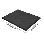 Materassino Tatami Giapponese, Materasso Tatami Pieghevole Queen Size, Materasso Futon con Borsa per il Trasporto, Materassino da Pavimento a 9 Strati, 203 x 152 x 8.9 cm, Nero