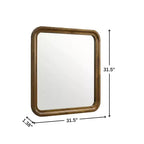Specchio con cornice in legno, finitura noce