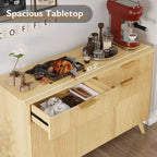 Credenza a onda scanalata con cassetti e 3 ante
