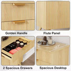 Credenza a onda scanalata con cassetti e 3 ante