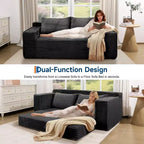 Divano Letto Convertibile, Divano Letto Senza Struttura con 2 Cuscini, Divano Estraibile Pieghevole, Divano Letto a Due Posti, Divano Futon per Soggiorno Camera da Letto