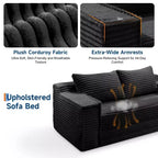 Divano Letto Convertibile, Divano Letto Senza Struttura con 2 Cuscini, Divano Estraibile Pieghevole, Divano Letto a Due Posti, Divano Futon per Soggiorno Camera da Letto