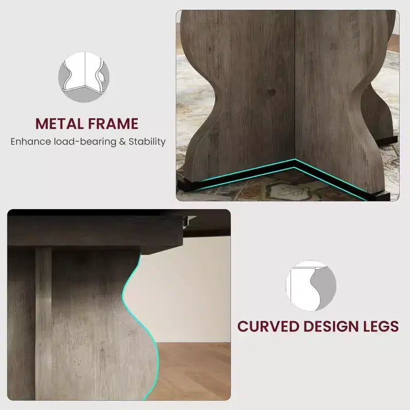 Tavolo da pranzo ovale allungabile salvaspazio per 4-8 persone - Piano in legno estensibile da 120-160 cm - Robusta struttura in metallo - Tavolo da cucina moderno stile farmhouse