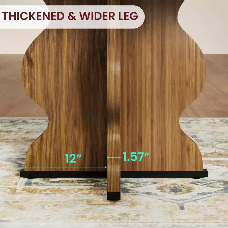Tavolo da pranzo ovale allungabile salvaspazio per 4-8 persone - Piano in legno estensibile da 120-160 cm - Robusta struttura in metallo - Tavolo da cucina moderno stile farmhouse
