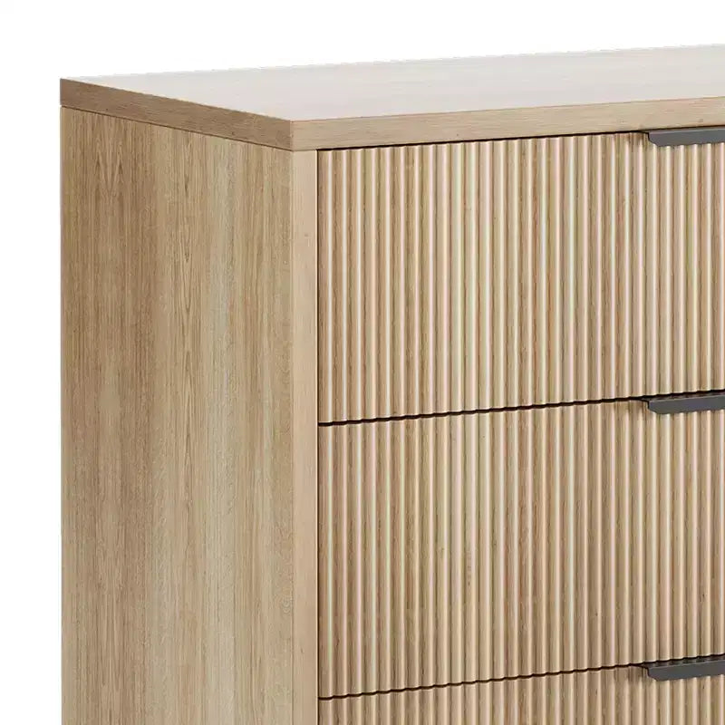 Cassettiera a coste con 3 cassetti, organizer per armadio alta 76 cm, cassettiera in legno per camera da letto, ingresso, piccoli spazi, 2 pezzi