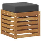vidaXL Stoolbench 2 Piece Natural and Anthracite Solid Acacia Wood