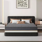 Dyonery Medium - Extra Firm Flippable Mattress King, 14Inch Extra Firm Memory Foam Mattress for Back Pain, High Density Bed-Mattress in Box