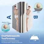 Media - Materasso a doppia faccia extra rigido King, materasso in memory foam extra rigido da 14 pollici per il mal di schiena, materasso a letto ad alta densità in scatola
